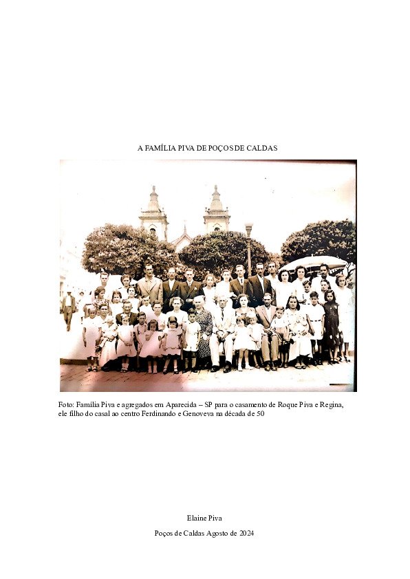 A família Piva de Poços de Caldas
